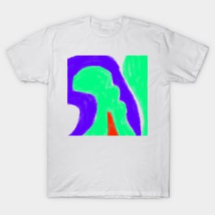 green blue red watercolor abstract texture T-Shirt